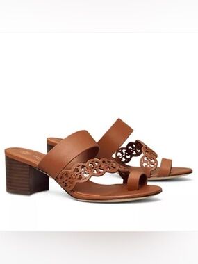 Tory Burch Women’s Tiny Miller Toe Ring High Block Sandals Size 9